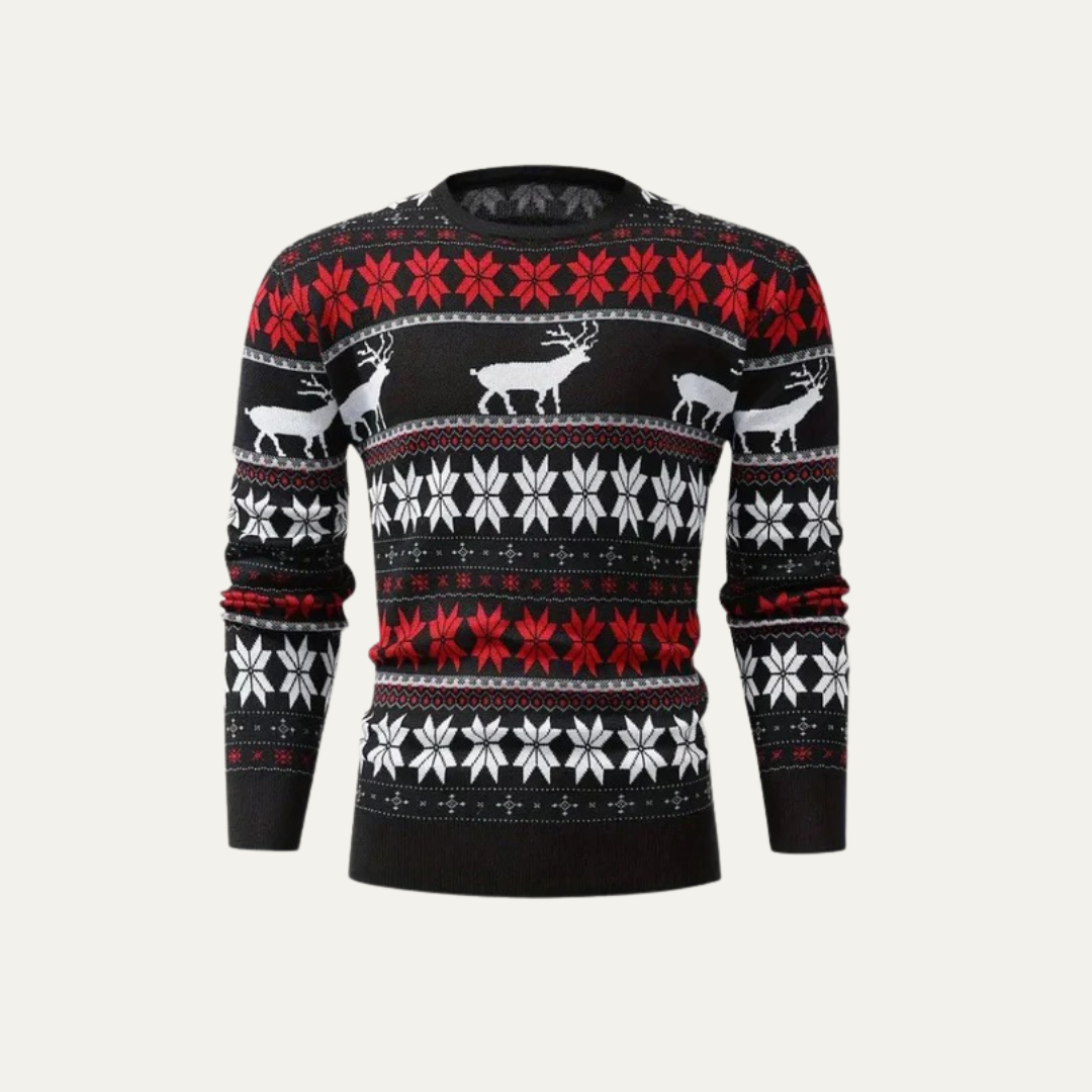 VogeLuxe | Men’s Classic Reindeer Knit Christmas Sweater 5