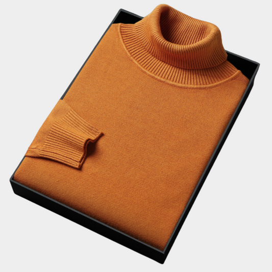 VogeLuxe | Men’s Classic Ribbed Turtleneck Knitwear 0
