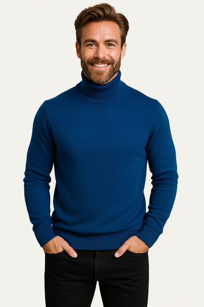 VogeLuxe | Men’s Classic Ribbed Turtleneck Knitwear 2