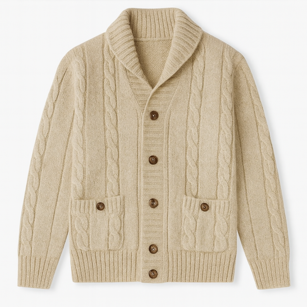 VogeLuxe | Men’s Classic Shawl-Collar Cardigan 0