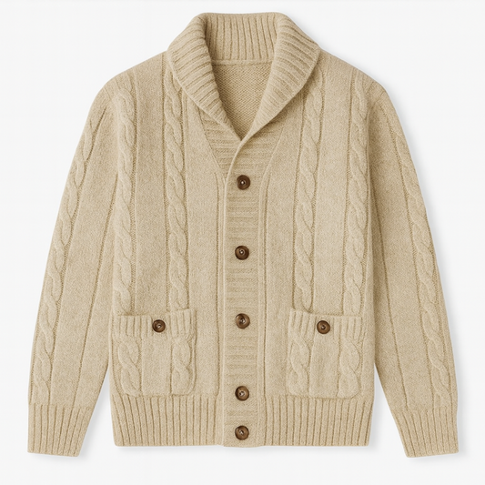 VogeLuxe | Men’s Classic Shawl-Collar Cardigan 0