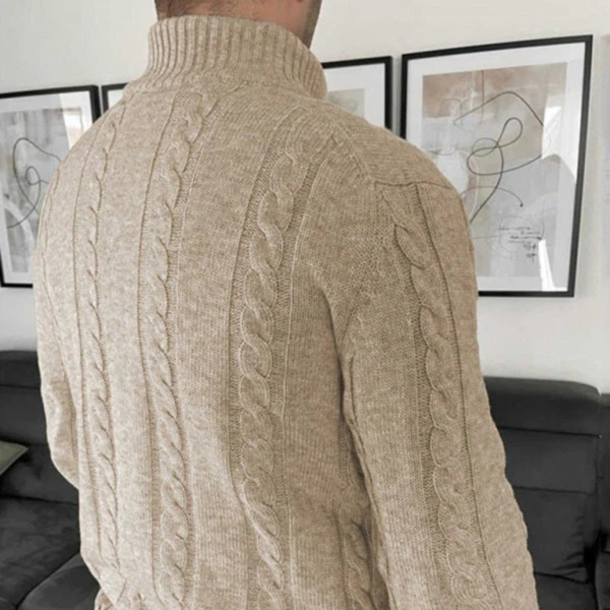 VogeLuxe | Men’s Classic Shawl-Collar Cardigan 3