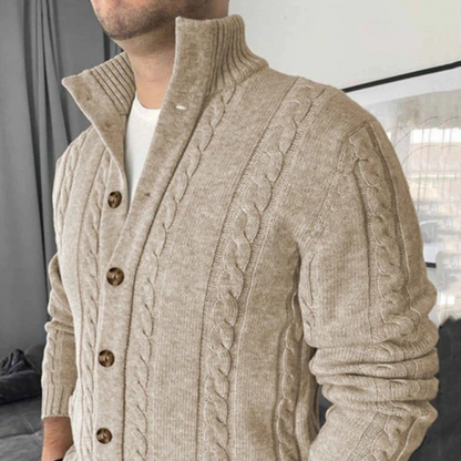 VogeLuxe | Men’s Classic Shawl-Collar Cardigan 4