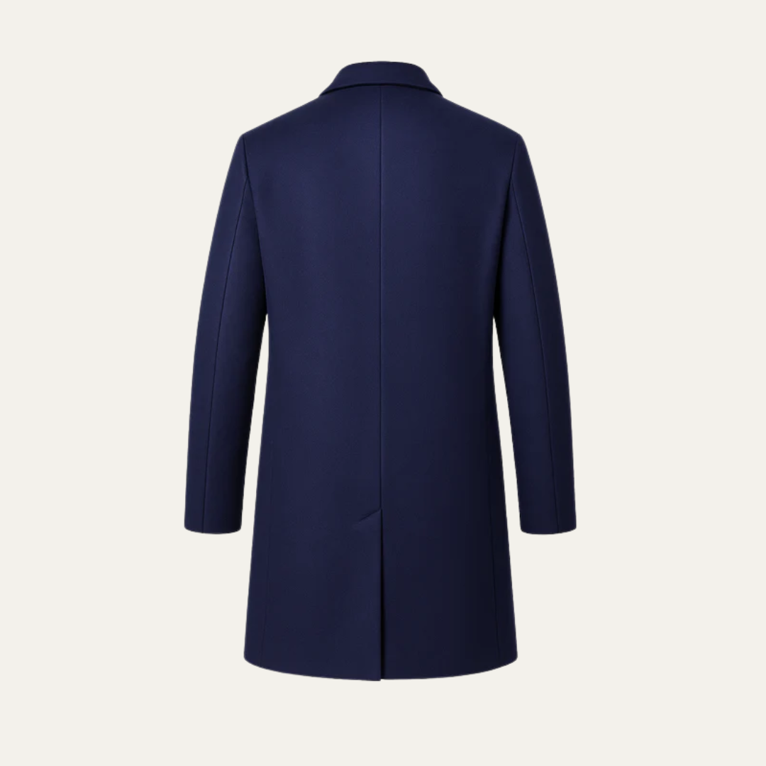 VogeLuxe | Men’s Classic Single-Breasted Long Overcoat 5