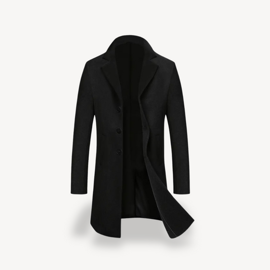 VogeLuxe | Men’s Classic Single-Breasted Topcoat 0