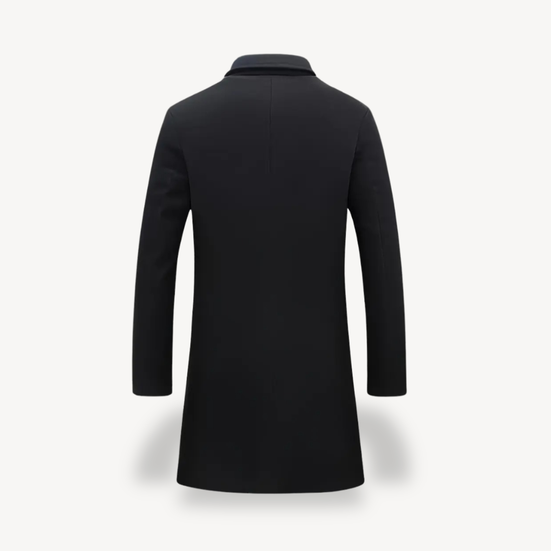 VogeLuxe | Men’s Classic Single-Breasted Topcoat 1