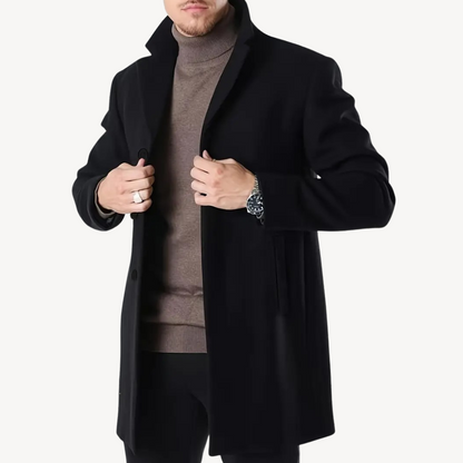 VogeLuxe | Men’s Classic Single-Breasted Topcoat 3