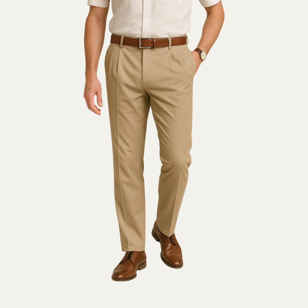 VogeLuxe | Men’s Classic Single-Pleat Dress Trousers 2