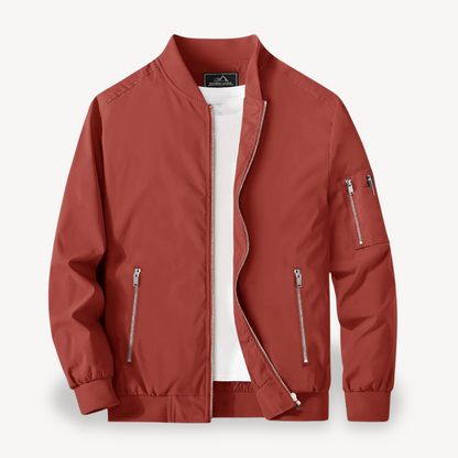VogeLuxe | Men’s Classic Stand Collar Bomber Jacket 10