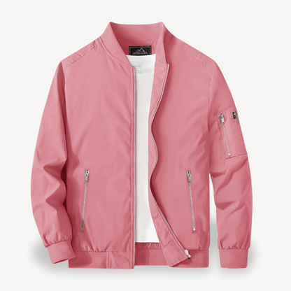 VogeLuxe | Men’s Classic Stand Collar Bomber Jacket 12