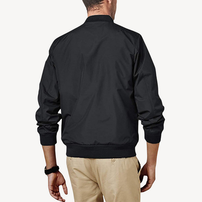VogeLuxe | Men’s Classic Stand Collar Bomber Jacket 2