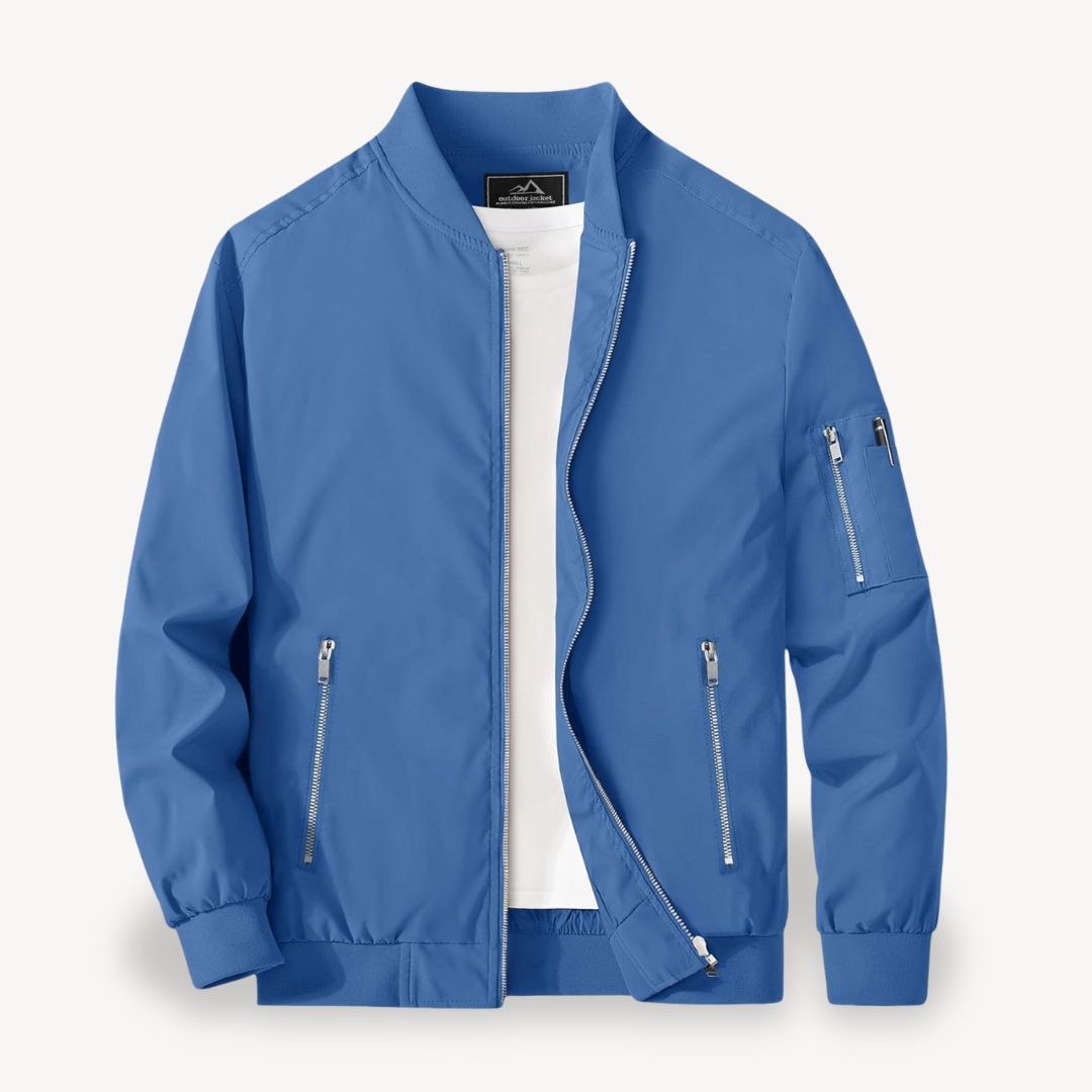 VogeLuxe | Men’s Classic Stand Collar Bomber Jacket 6