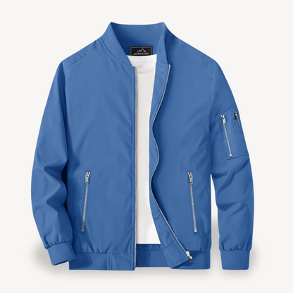 VogeLuxe | Men’s Classic Stand Collar Bomber Jacket 6
