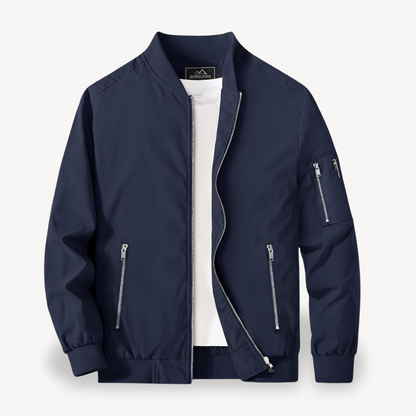 VogeLuxe | Men’s Classic Stand Collar Bomber Jacket 7