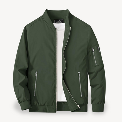 VogeLuxe | Men’s Classic Stand Collar Bomber Jacket 8