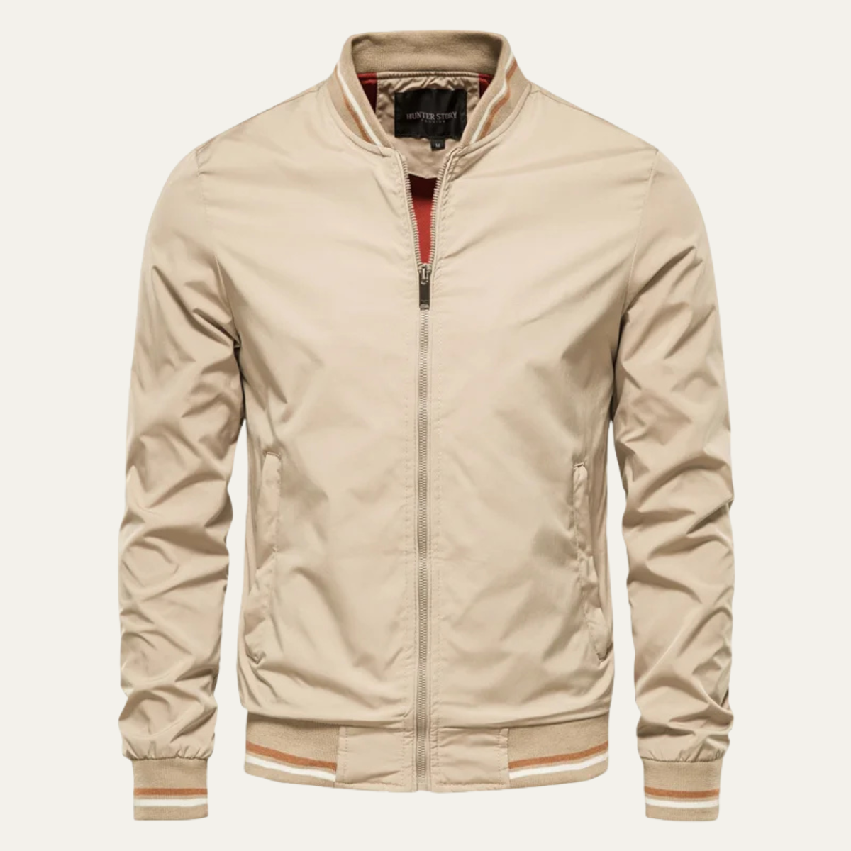 VogeLuxe | Men’s Classic Striped Bomber Jacket 0