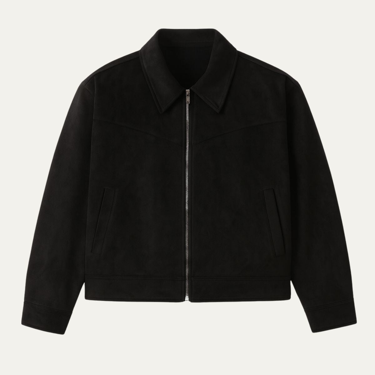 VogeLuxe | Men’s Classic Suede Bomber Jacket 1