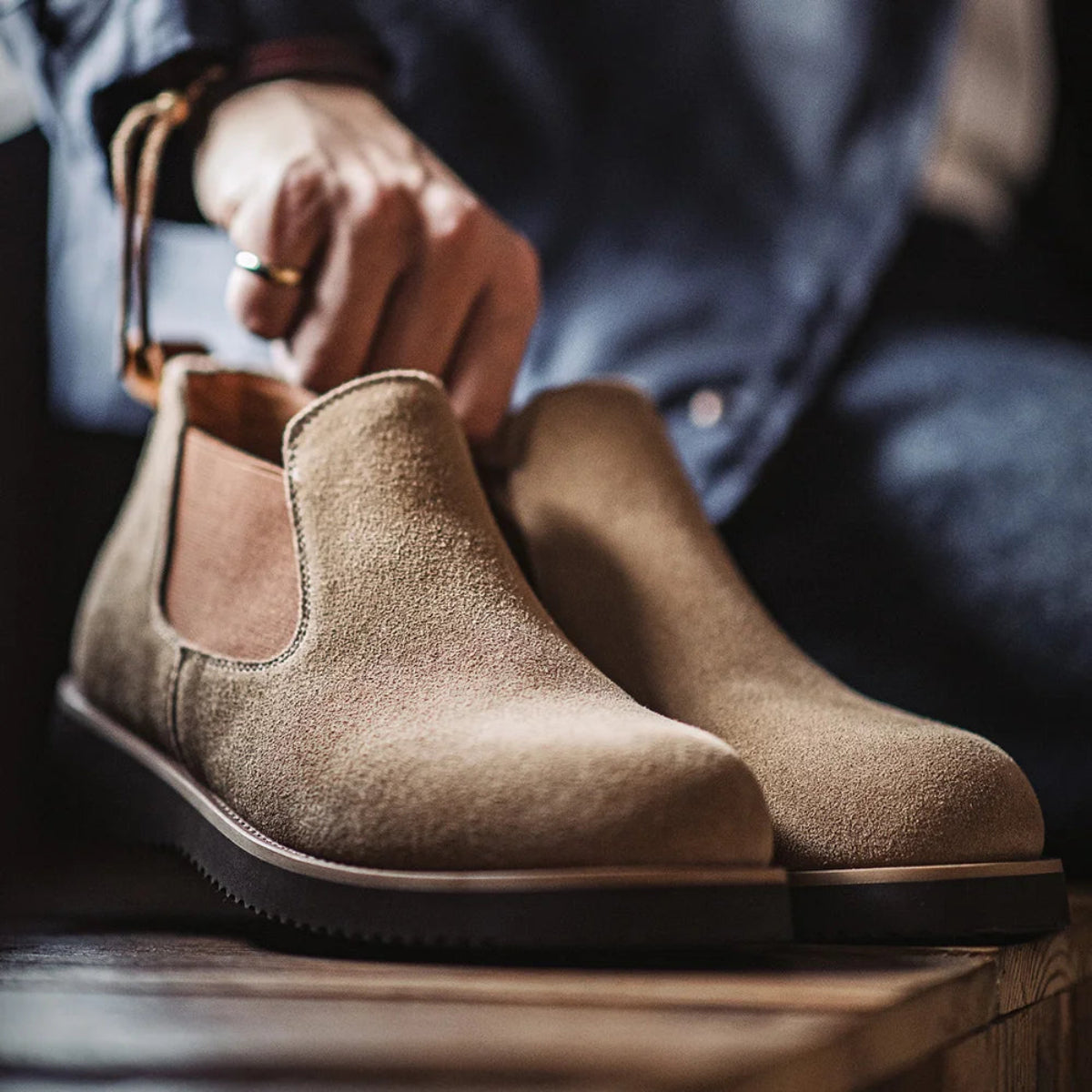 VogeLuxe | Men’s Classic Suede Chelsea Boots 2