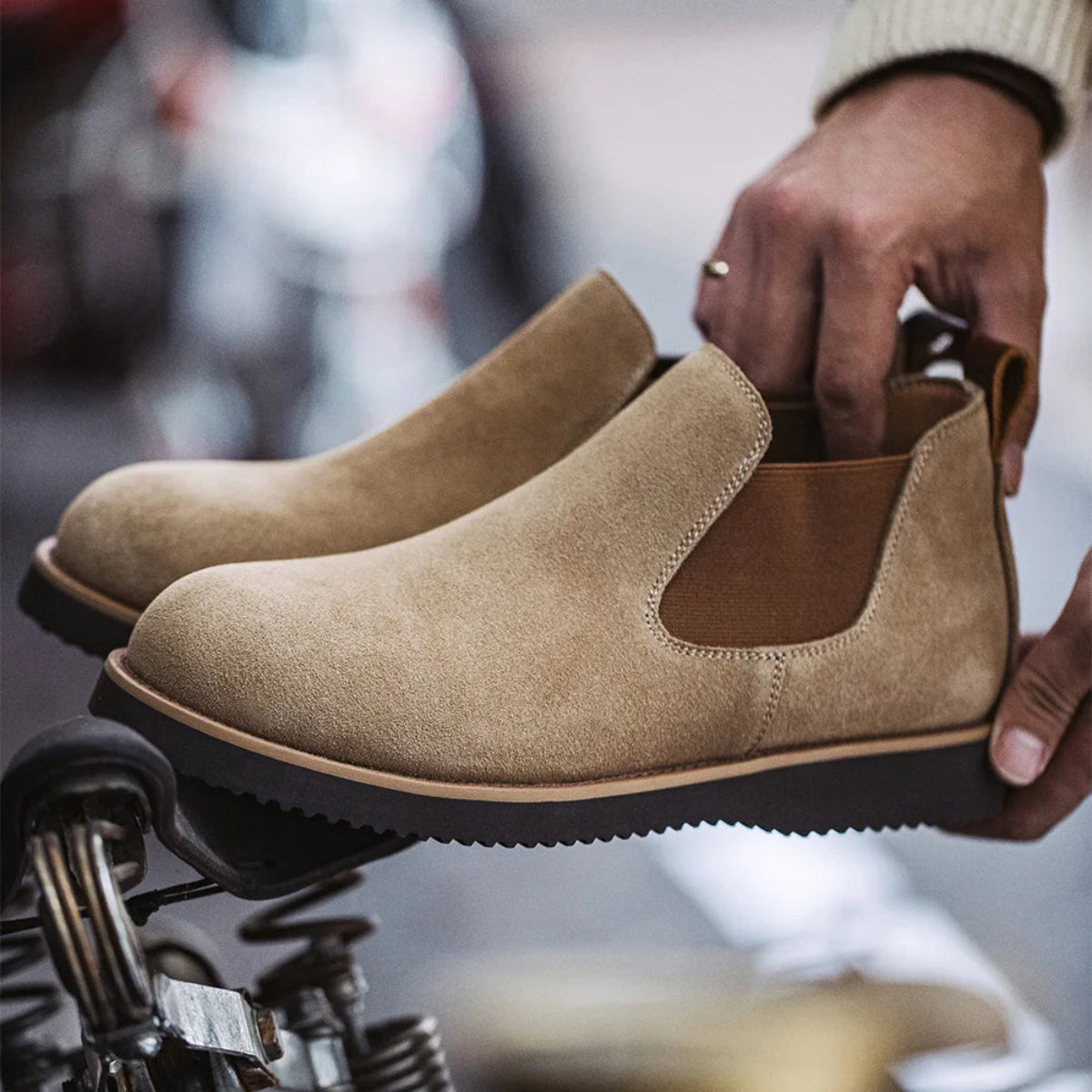 VogeLuxe | Men’s Classic Suede Chelsea Boots 3