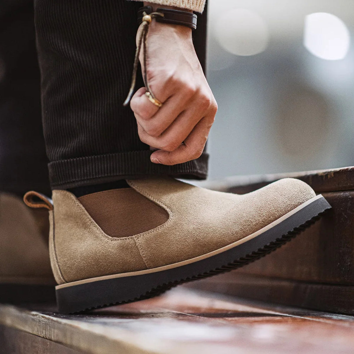 VogeLuxe | Men’s Classic Suede Chelsea Boots 5