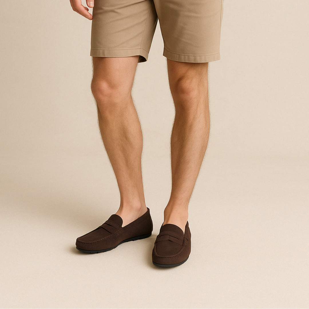 VogeLuxe | Men’s Classic Suede Driving Moccasins 1