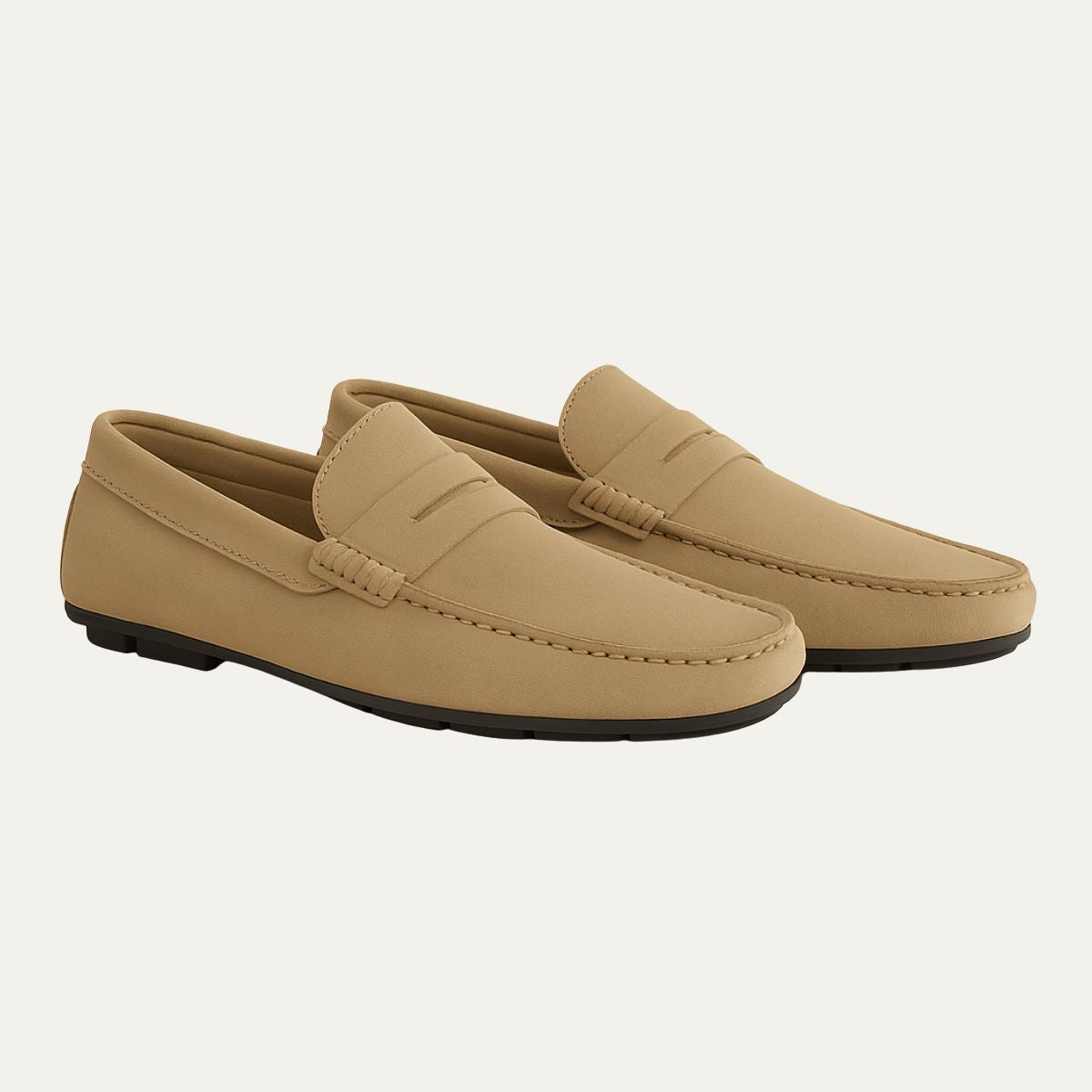 VogeLuxe | Men’s Classic Suede Penny Moccasins 1