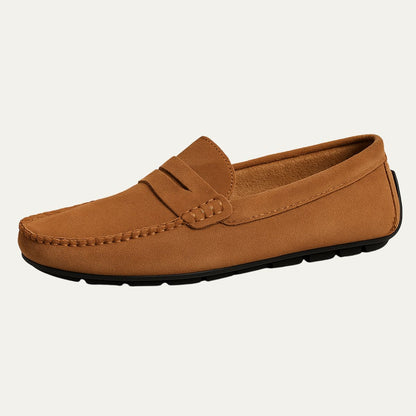 VogeLuxe | Men’s Classic Suede Penny Moccasins 3