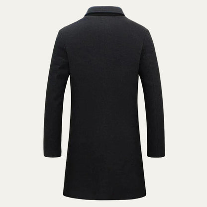 VogeLuxe | Men’s Classic Tailored Long Overcoat 3