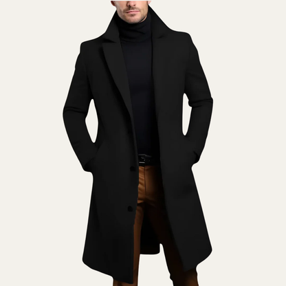 VogeLuxe | Men’s Classic Tailored Long Overcoat 4