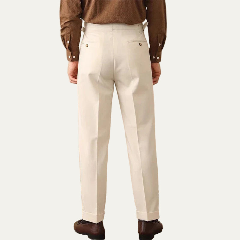 VogeLuxe | Men’s Classic Tailored Trousers with Side Buckle 2