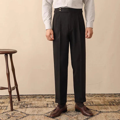 VogeLuxe | Men’s Classic Tailored Trousers with Side Buckle 5