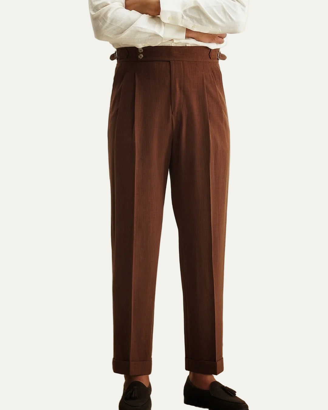 VogeLuxe | Men’s Classic Tailored Trousers with Side Buckle 6