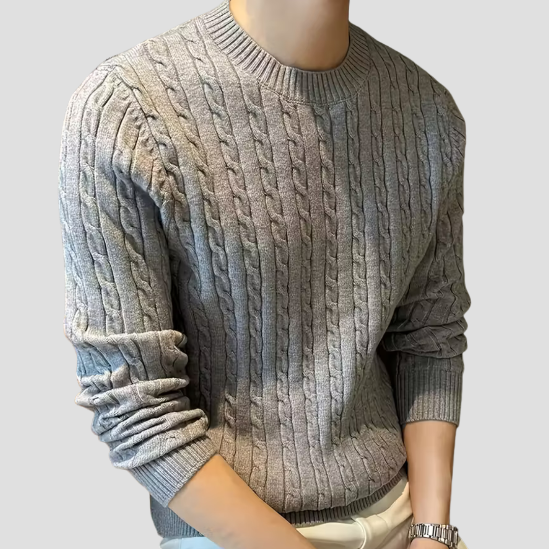 VogeLuxe | Men’s Classic Textured Knit Pullover 0