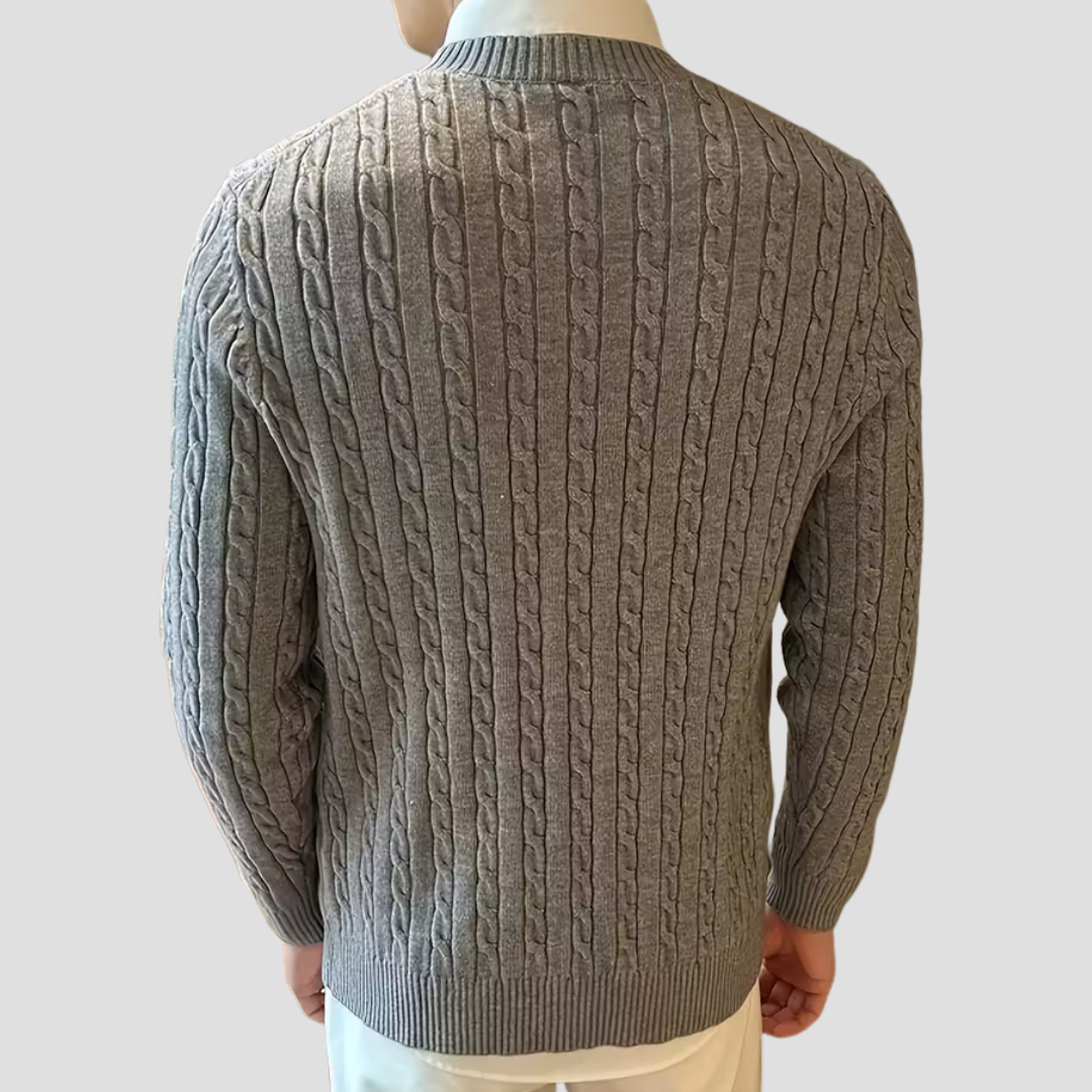 VogeLuxe | Men’s Classic Textured Knit Pullover 2