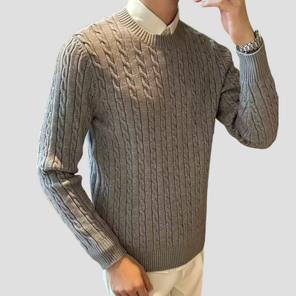 VogeLuxe | Men’s Classic Textured Knit Pullover 3