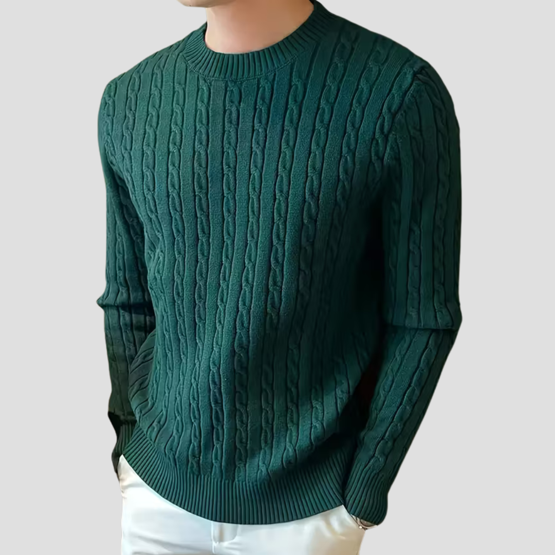 VogeLuxe | Men’s Classic Textured Knit Pullover 6