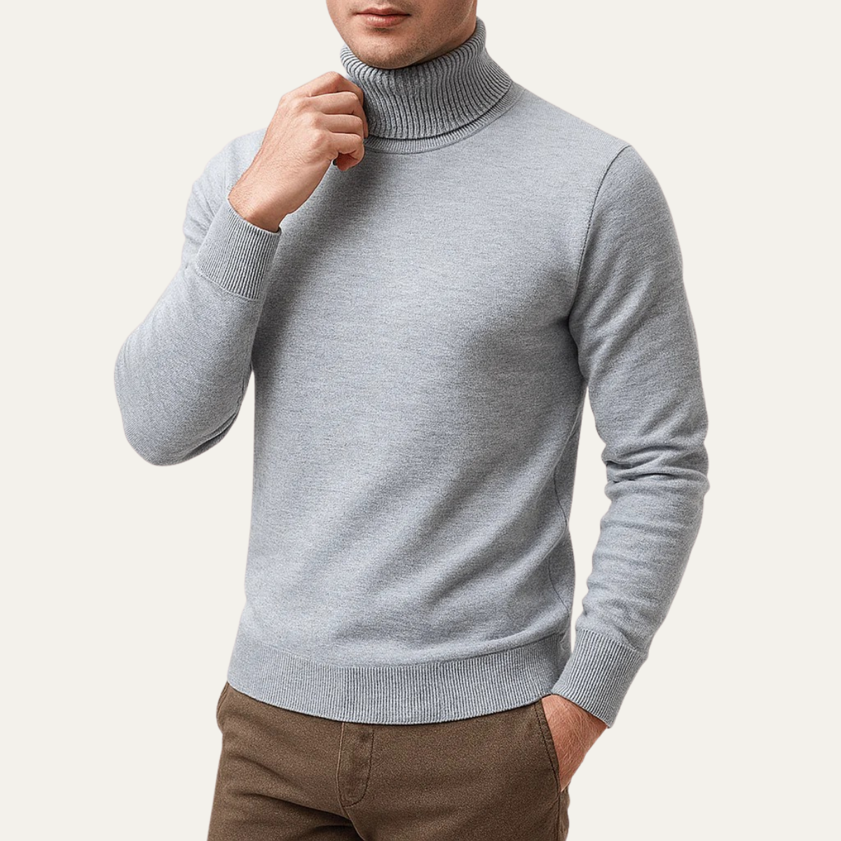 VogeLuxe | Men’s Classic Turtleneck Sweater 3