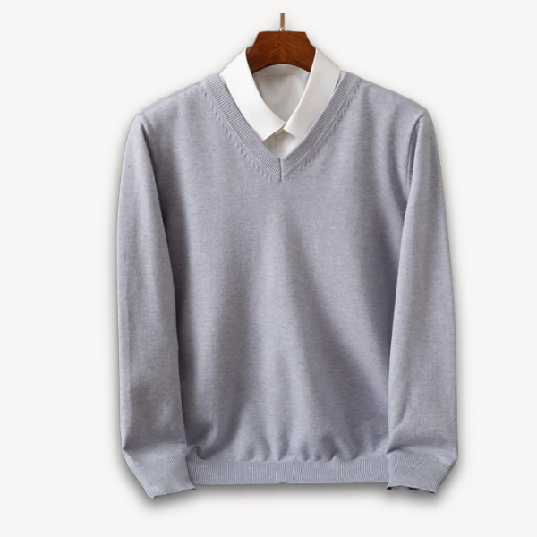 VogeLuxe | Men’s Classic V-Neck Pullover 1