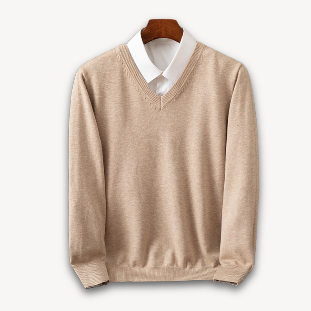 VogeLuxe | Men’s Classic V-Neck Slim Sweater 2