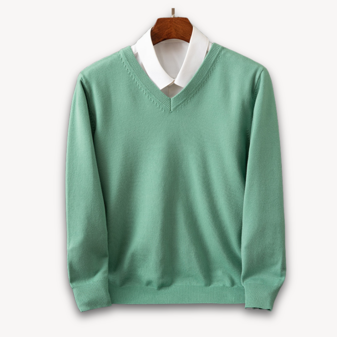 VogeLuxe | Men’s Classic V-Neck Slim Sweater 4