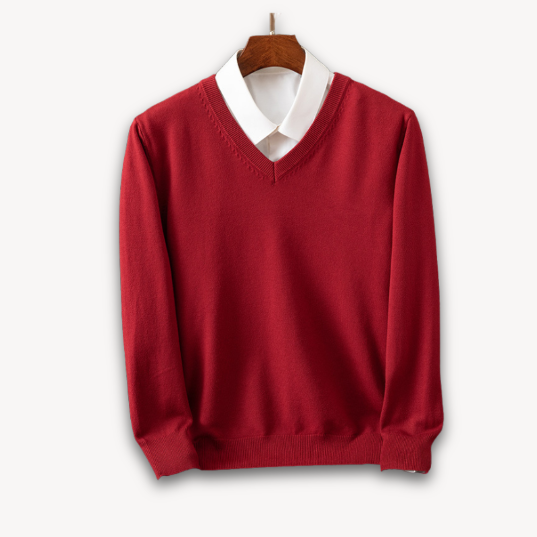 VogeLuxe | Men’s Classic V-Neck Slim Sweater 6