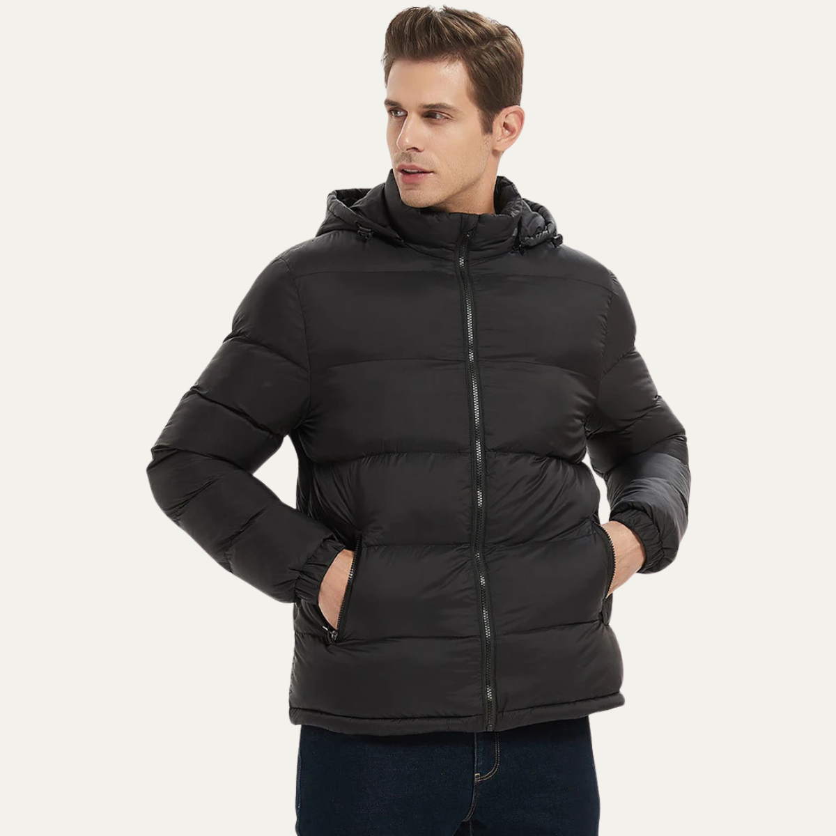 VogeLuxe | Men’s Classic Waist-Length Puffer Jacket 2