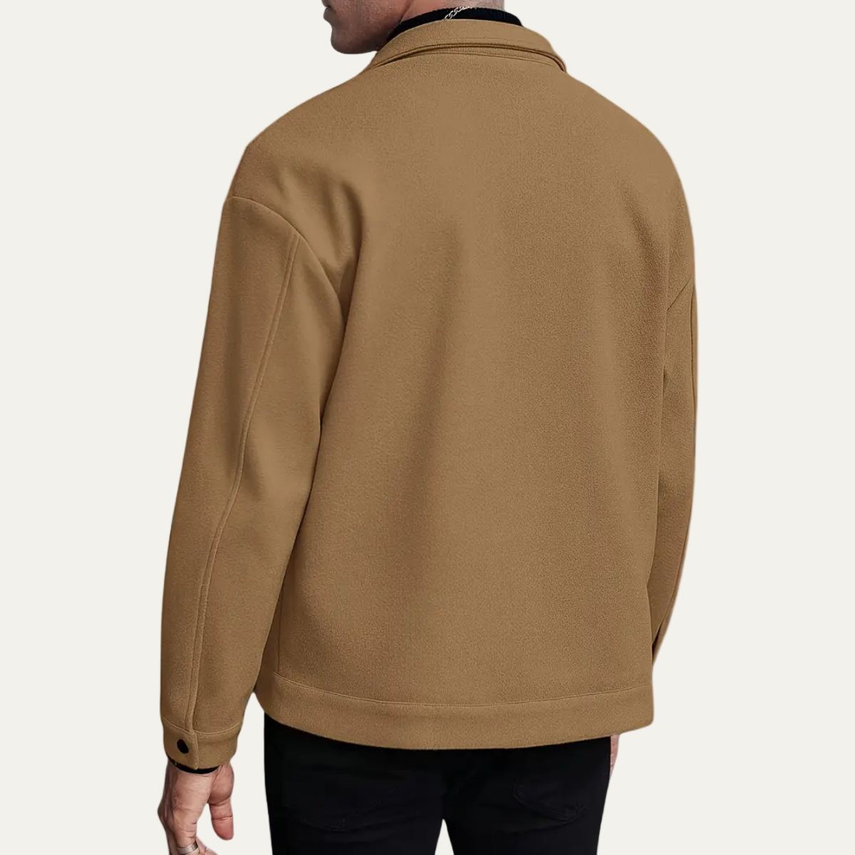 VogeLuxe | Men’s Classic Wool-Blend Shirt Jacket 2