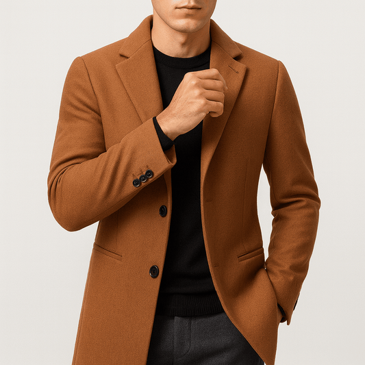 VogeLuxe | Men’s Classic Wool Topcoat 0