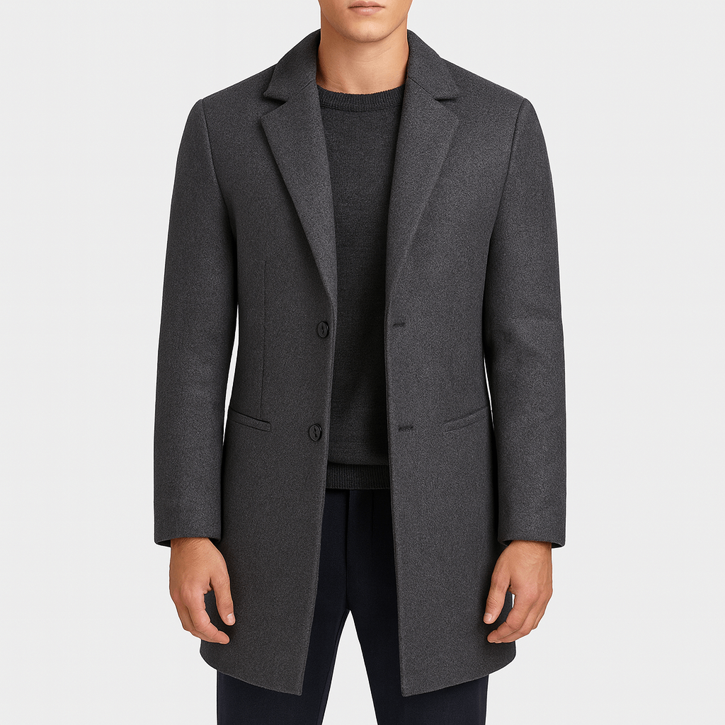 VogeLuxe | Men’s Classic Wool Topcoat 1