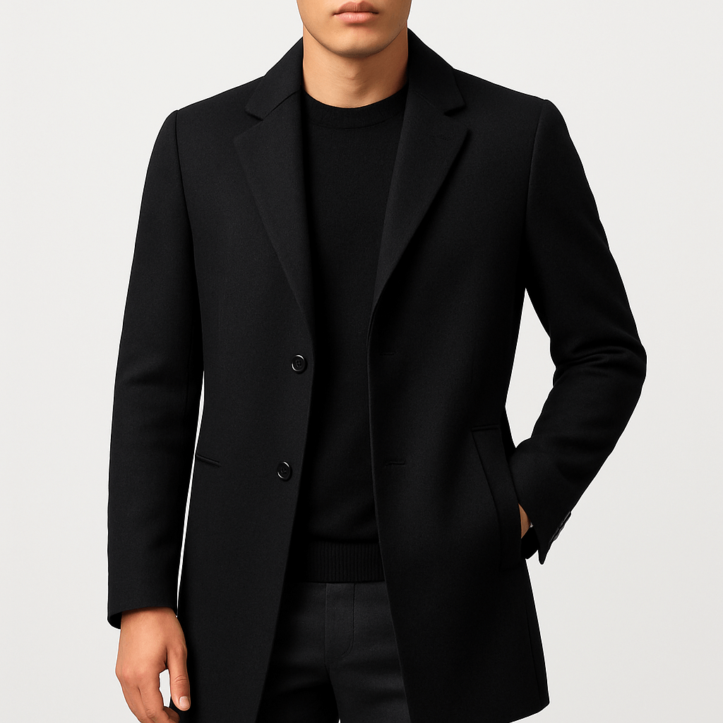 VogeLuxe | Men’s Classic Wool Topcoat 2