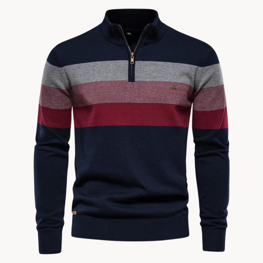 VogeLuxe | Men’s Color-Block Half-Zip Sweater 0