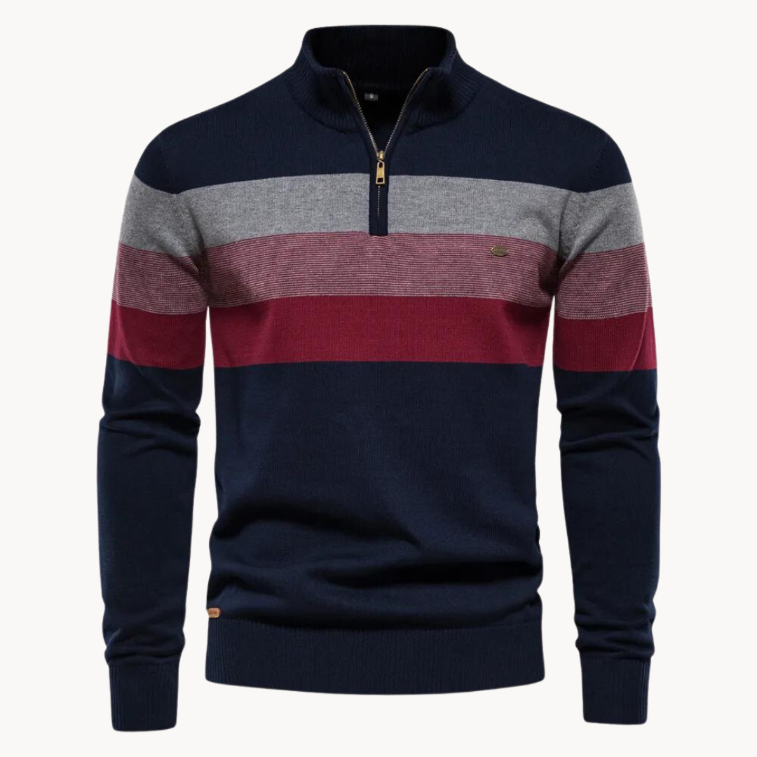 VogeLuxe | Men’s Color-Block Half-Zip Sweater 0