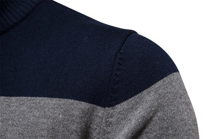 VogeLuxe | Men’s Color-Block Half-Zip Sweater 6