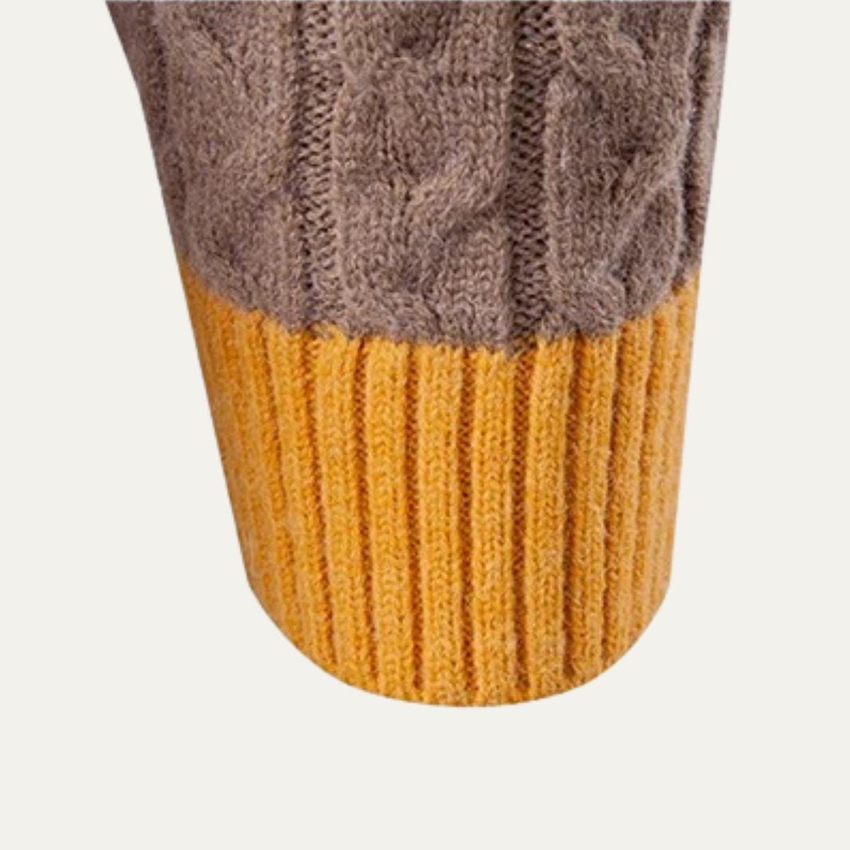 VogeLuxe | Men’s Color-Block Turtleneck Sweater 3